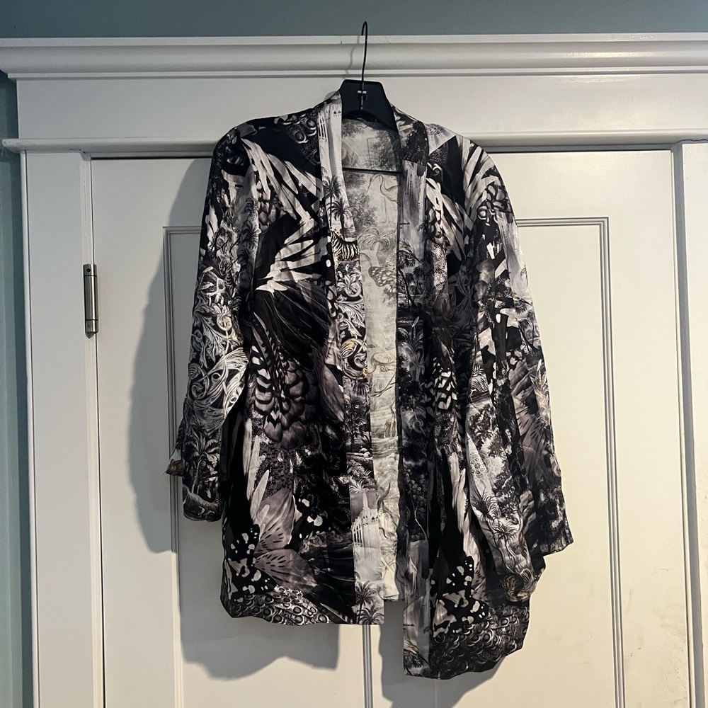 AllSaints Casi Gene Printed Kimono - Sz. UK 16/US 12 - Picture 8 of 16